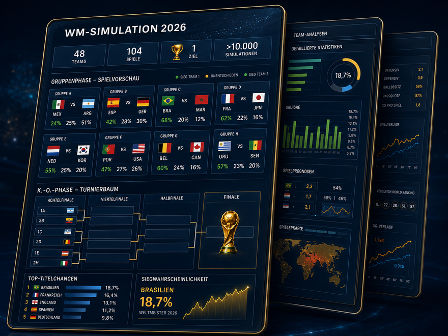 WM 2026 Simulation – PDF-Vorschau mit Gruppenphase, Turnierbaum und Titelchancen